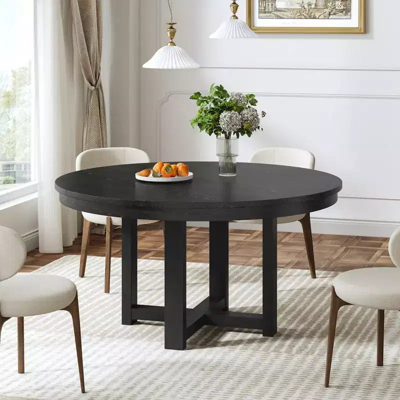 Table à manger ronde de 45 po - Style minimaliste moderne pour cuisine et salle à manger