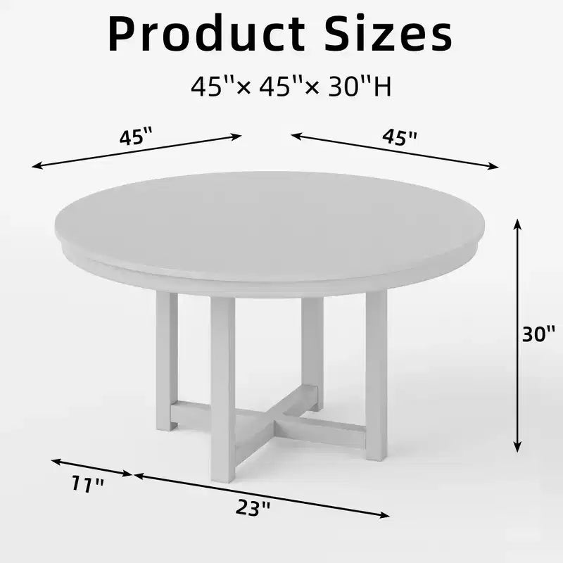 Table à manger ronde de 45 po - Style minimaliste moderne pour cuisine et salle à manger