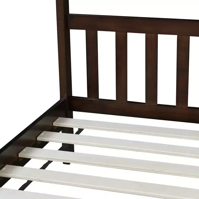Twin House Bed with Headboard & Footboard – Kids Playhouse Bed Frame