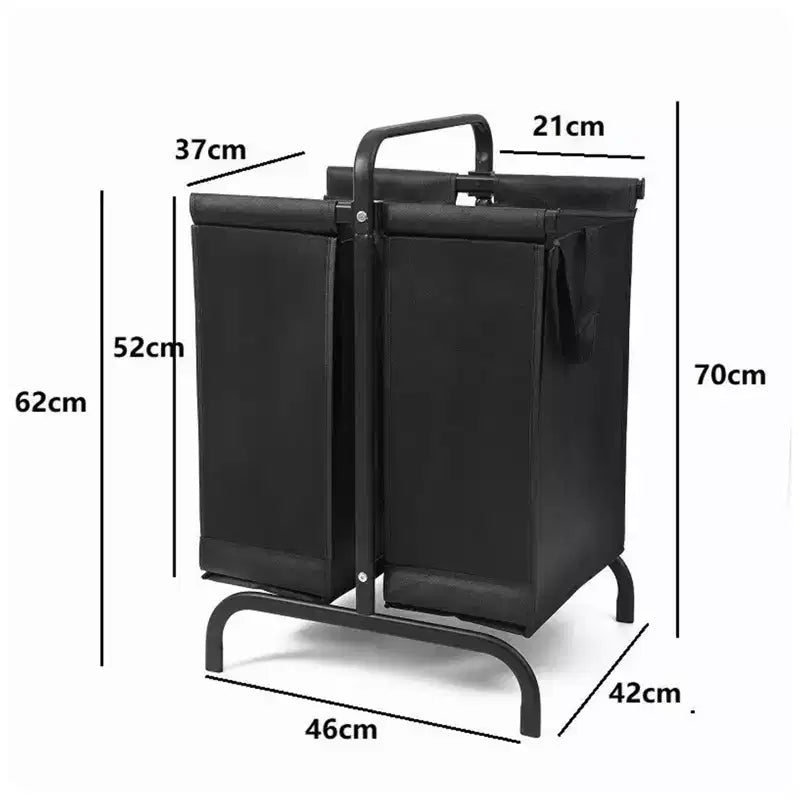 110L Large 2-Section Laundry Hamper Sorter with Sorting Cards – Oxford Fabric Clothes Basket