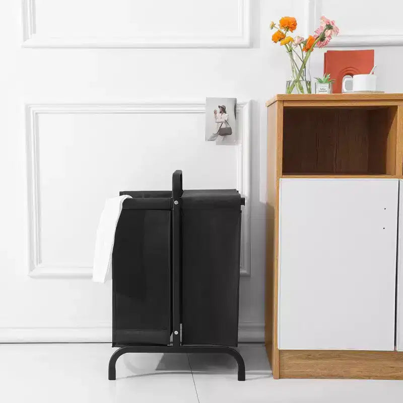 110L Large 2-Section Laundry Hamper Sorter with Sorting Cards – Oxford Fabric Clothes Basket