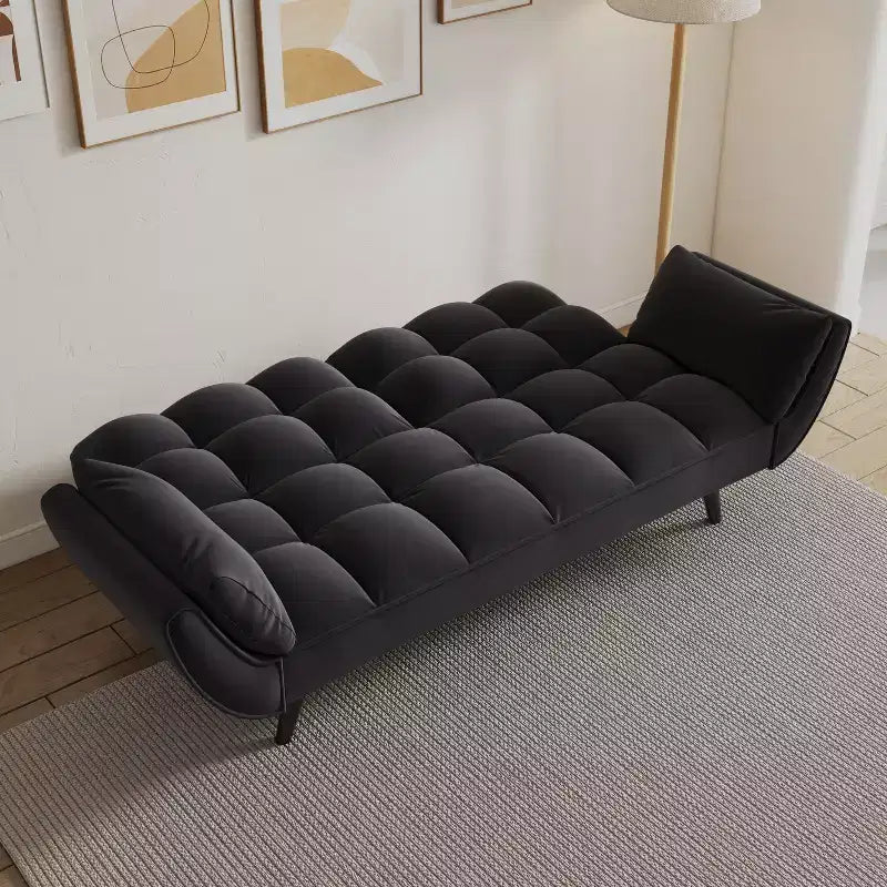 3-Seat Polyester Blend Sofa with 3 Throw Pillows – Bedroom & Living Room
