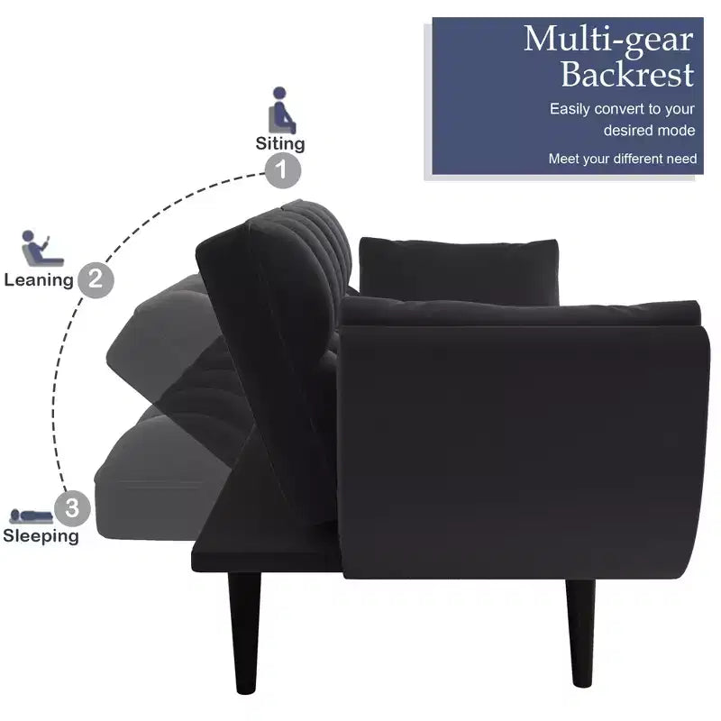3-Seat Polyester Blend Sofa with 3 Throw Pillows – Bedroom & Living Room