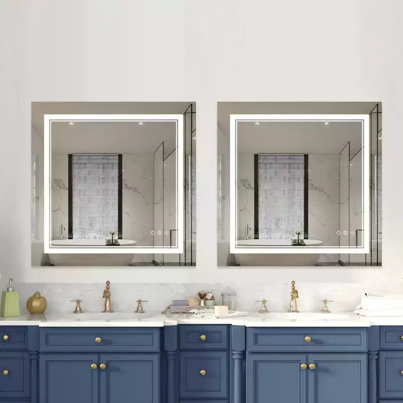 Maxax 36.02 Frameless LED Wall Mirror, with Touch Sensor and Anti-Fog, Modern Bathroom Vanity Mirror