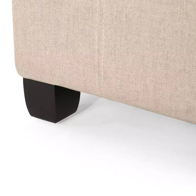 Lastoro Contemporary Fabric Tufted Upholstered Storage Ottoman – Living Room Footrest