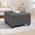 GDFStudio Lastoro Contemporary Fabric Tufted Upholstered Storage Ottoman