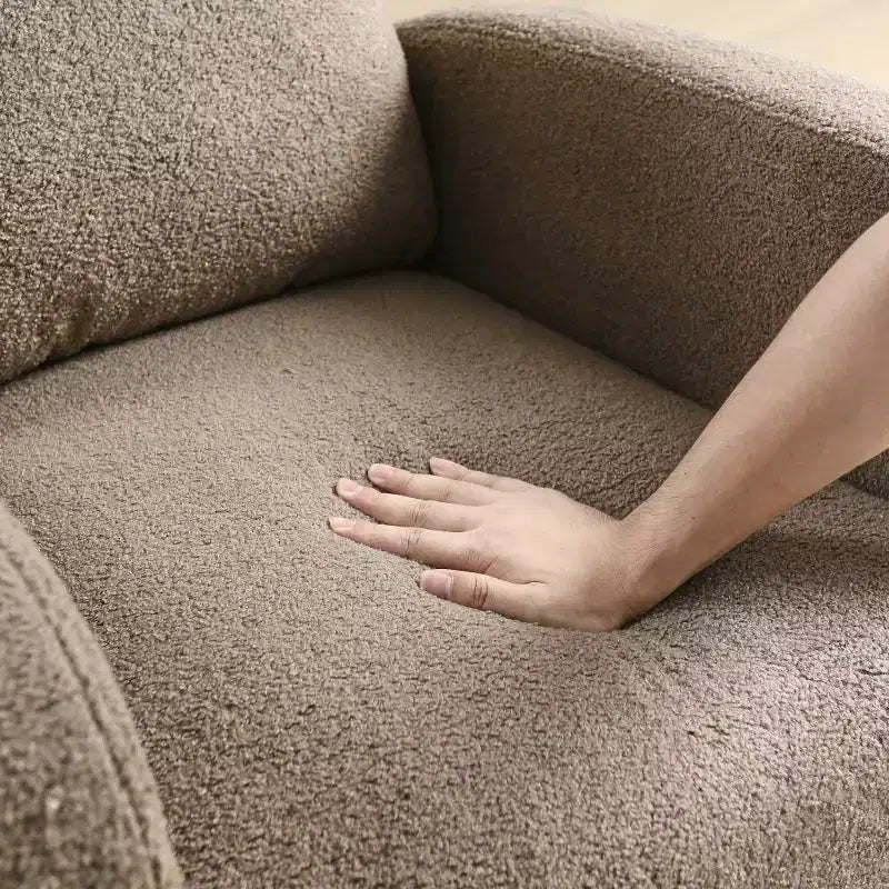 Fauteuil à bascule rembourré à dossier haut moderne avec 2 poches de rangement latérales – 70 cm