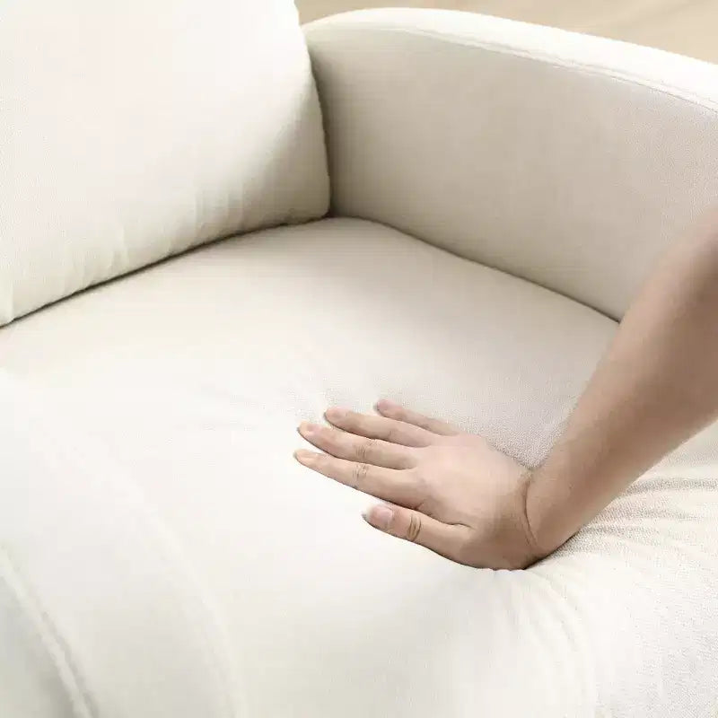 Fauteuil à bascule rembourré à dossier haut moderne avec 2 poches de rangement latérales – 70 cm