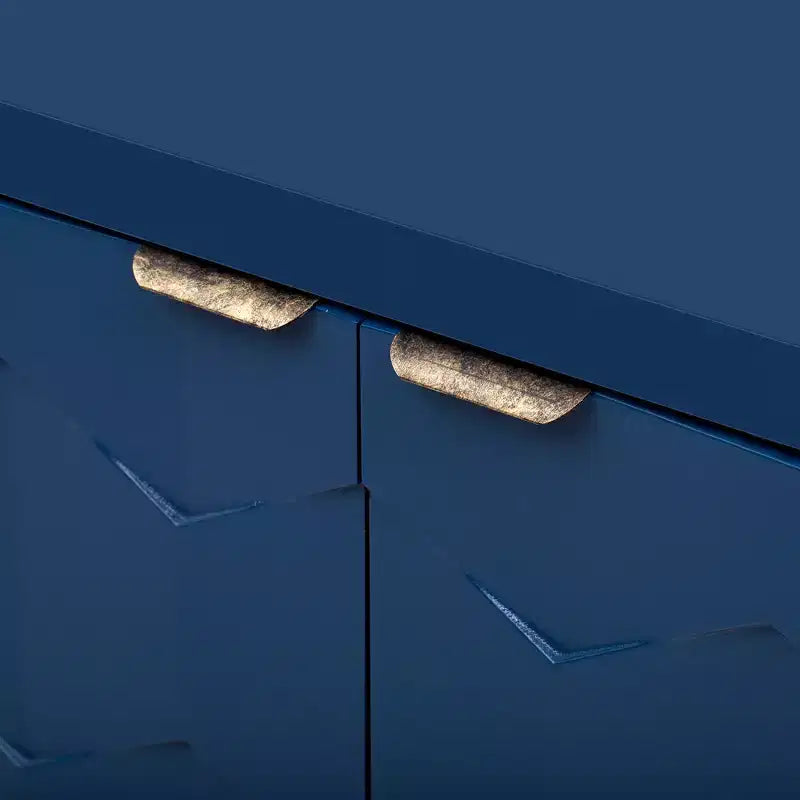 Vaisselier Buffet Luxueux avec 4 Portes à Motif Nid d'Abeille – Rangement Salle à Manger
