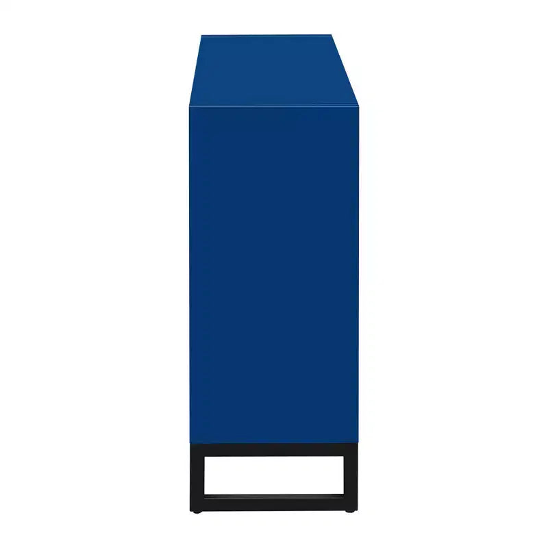 Vaisselier Buffet Luxueux avec 4 Portes à Motif Nid d'Abeille – Rangement Salle à Manger