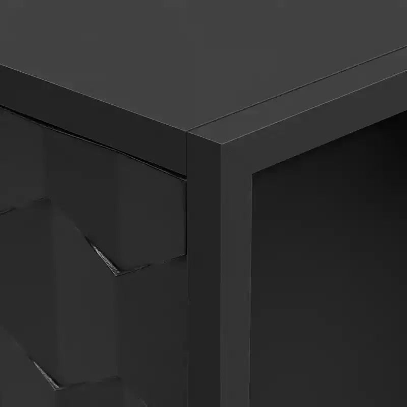 Vaisselier Buffet Luxueux avec 4 Portes à Motif Nid d'Abeille – Rangement Salle à Manger