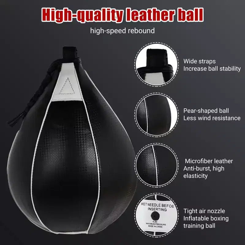 Plateforme de Speed Bag – Kit d'entraînement de boxe mural à hauteur réglable avec pivotement à 360°
