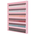 Karl Home 6 Layers Wall Mount Nail Polish Organizer Rack with Acrylic Baffle
