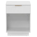 Karl Home 1-Drawer White MDF (Medium-Density Fiberboard) 17.72in. W Nightstands