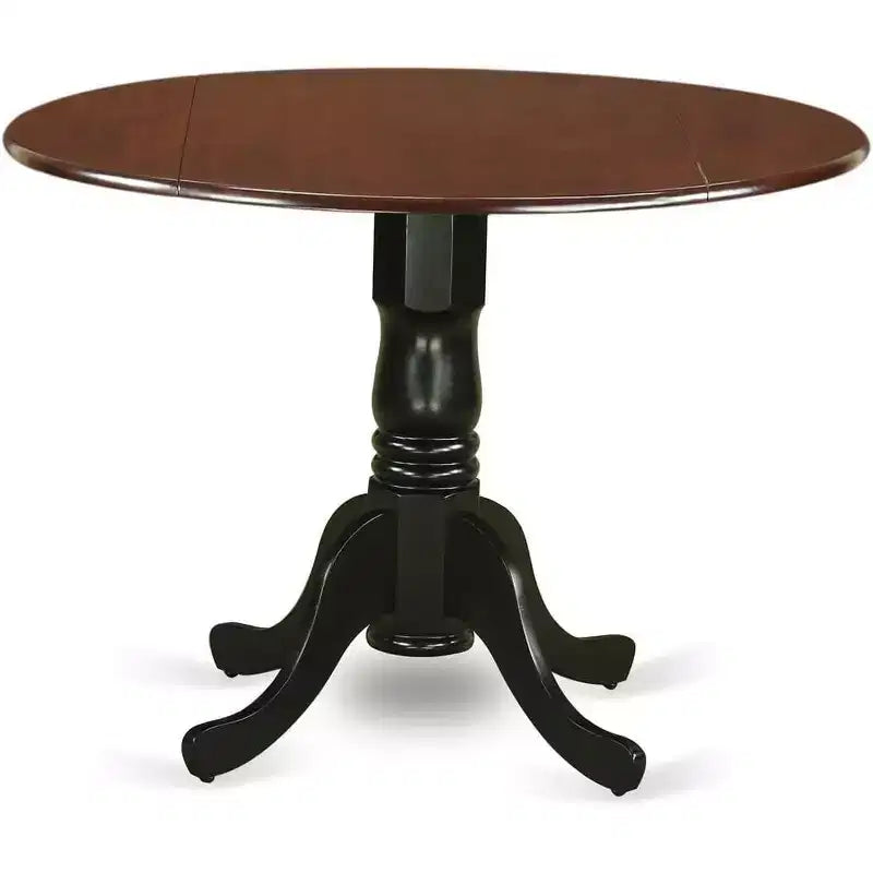 Table à manger en bois d'hévéa avec deux rabats de 23 cm – Table de cuisine extensible
