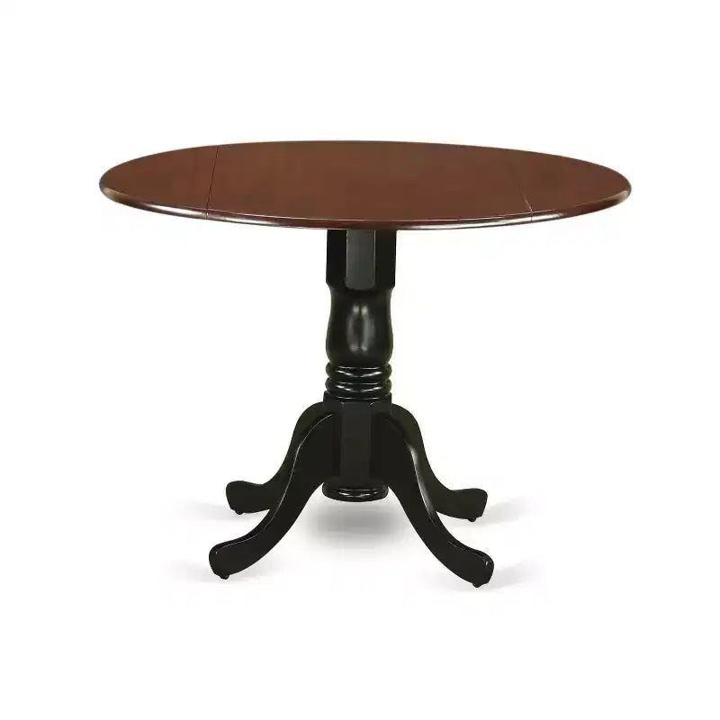 Table à manger en bois d'hévéa avec deux rabats de 23 cm – Table de cuisine extensible
