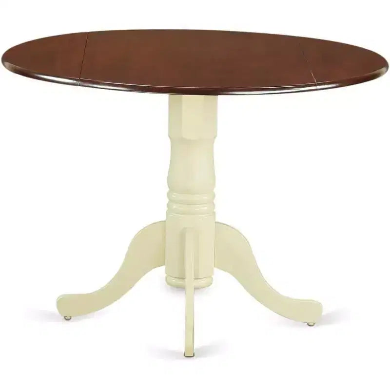 Table à manger en bois d'hévéa avec deux rabats de 23 cm – Table de cuisine extensible