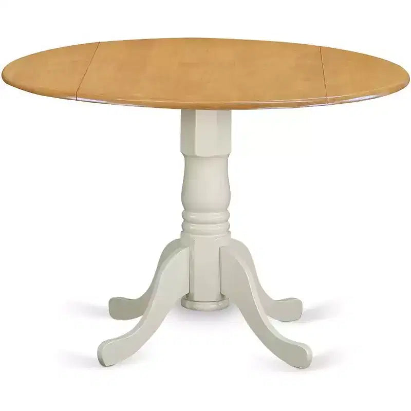 Table à manger en bois d'hévéa avec deux rabats de 23 cm – Table de cuisine extensible