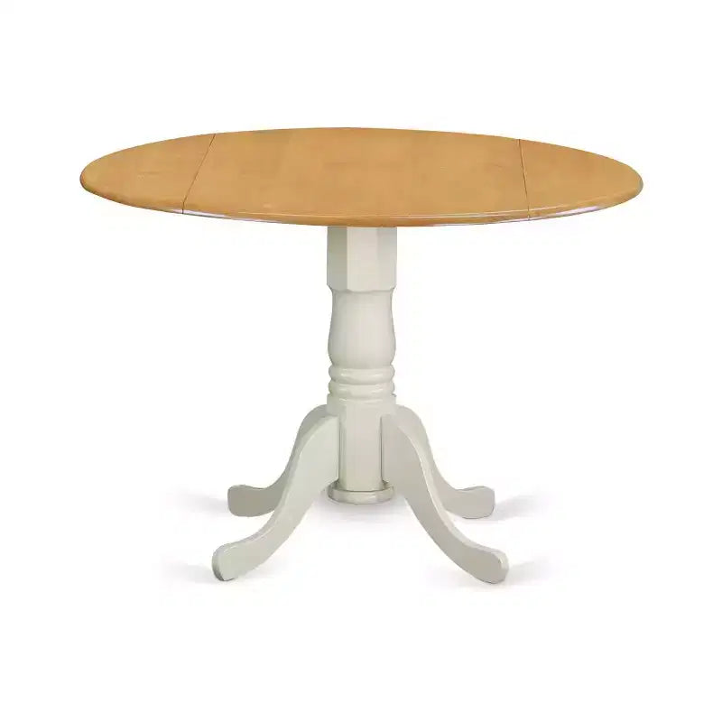 Table à manger en bois d'hévéa avec deux rabats de 23 cm – Table de cuisine extensible