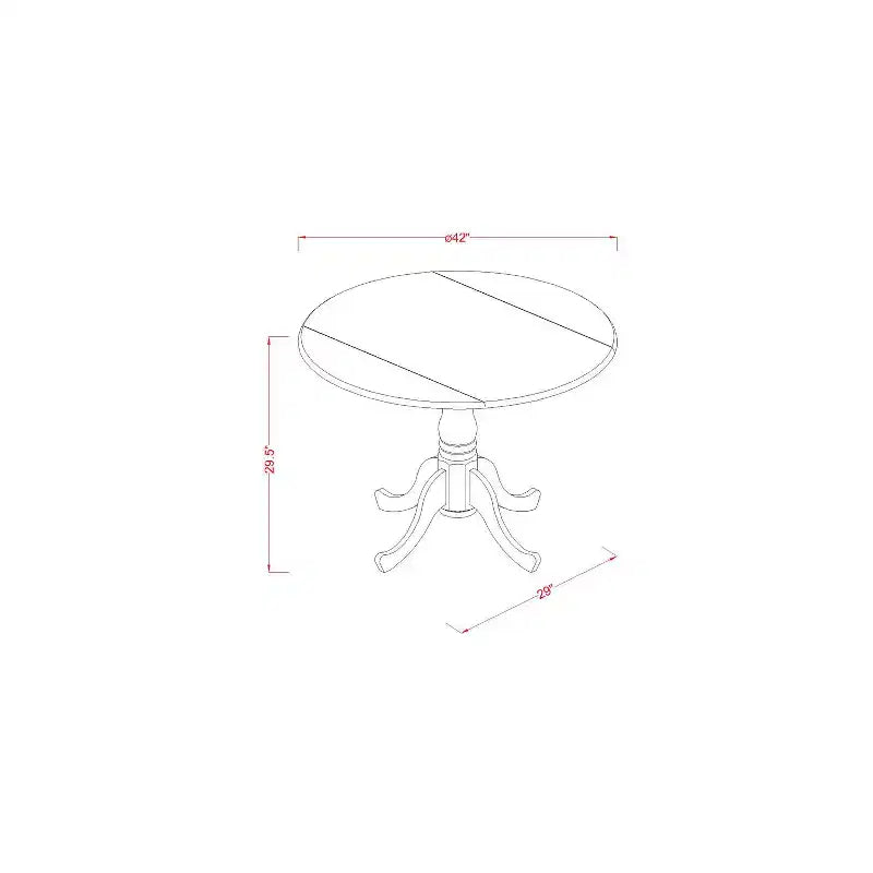 Table à manger en bois d'hévéa avec deux rabats de 23 cm – Table de cuisine extensible