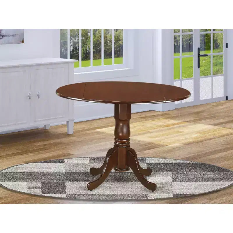 Table à manger en bois d'hévéa avec deux rabats de 23 cm – Table de cuisine extensible