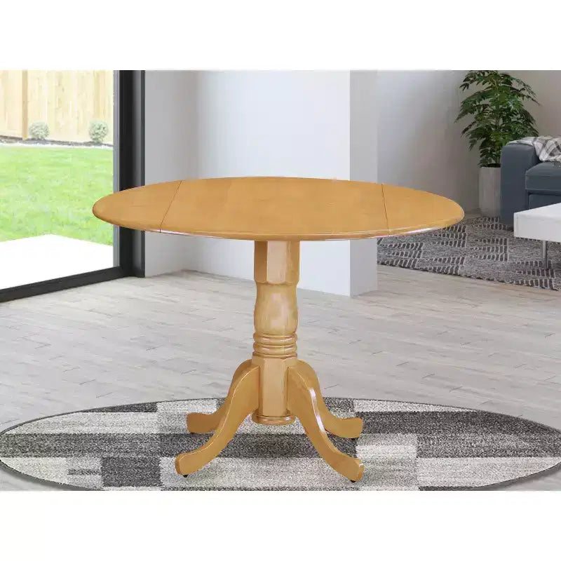 Table à manger en bois d'hévéa avec deux rabats de 23 cm – Table de cuisine extensible