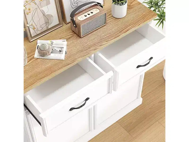 Tilt-Out Trash Cabinet – 20/40 Gallon Pet-Proof Garbage Can Holder for Kitchen & Living Room