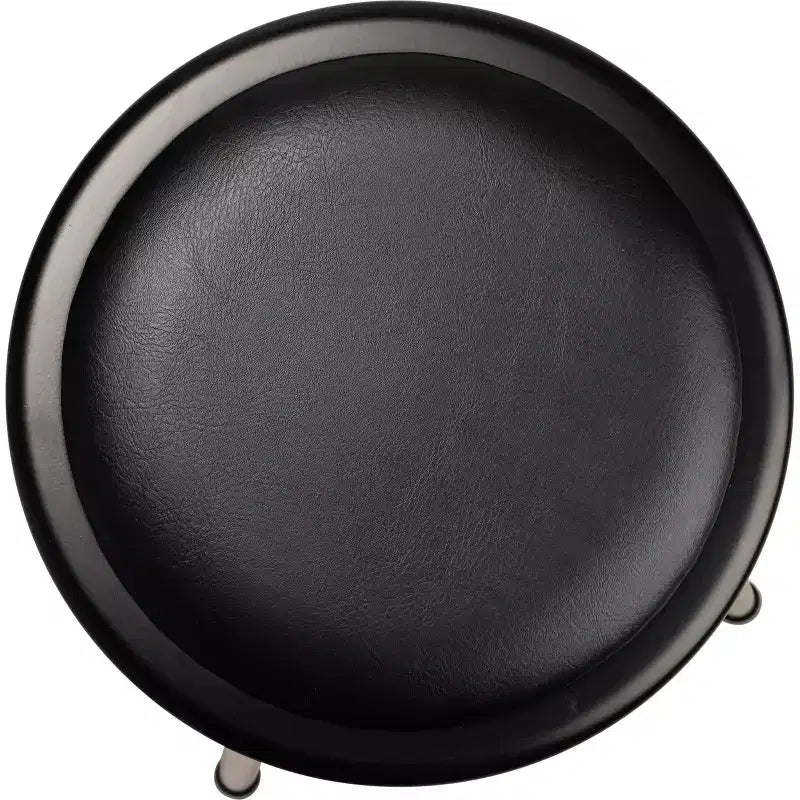 Lot de 2 tabourets de bar en acier rembourrés de vinyle robustes de 45,7 cm – Noir, aucun assemblage requis, capacité de 136 kg
