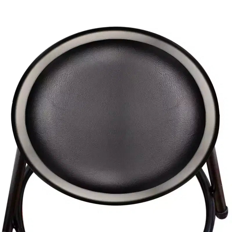 Lot de 2 tabourets de bar en acier rembourrés de vinyle robustes de 45,7 cm – Noir, aucun assemblage requis, capacité de 136 kg