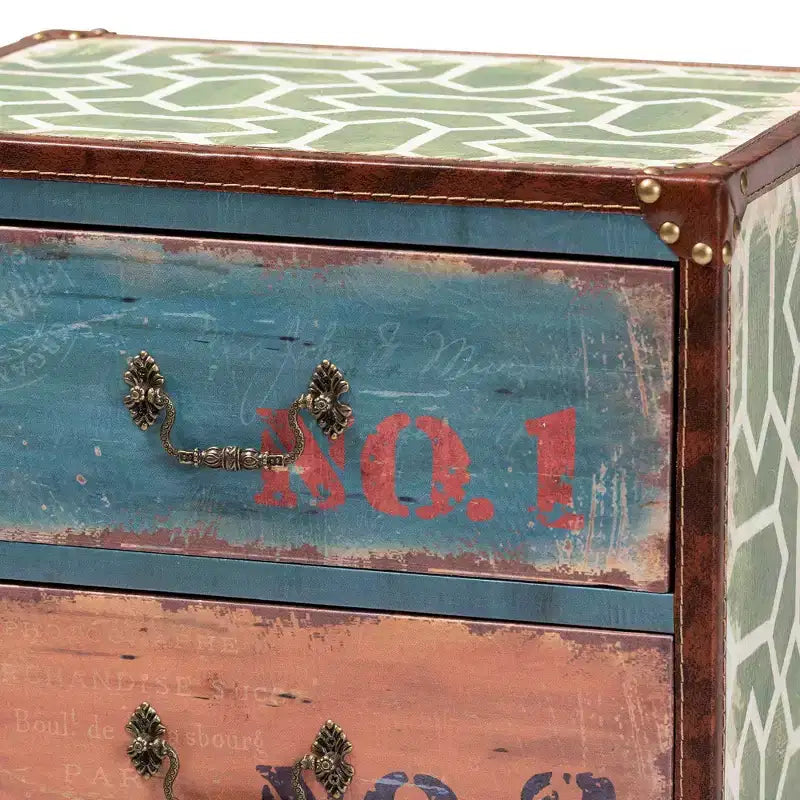 Commode de rangement 4 tiroirs en bois – Organisateur pour chambre et salon