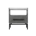 Ashton Marble Top Nightstand Table Gray - Finch
