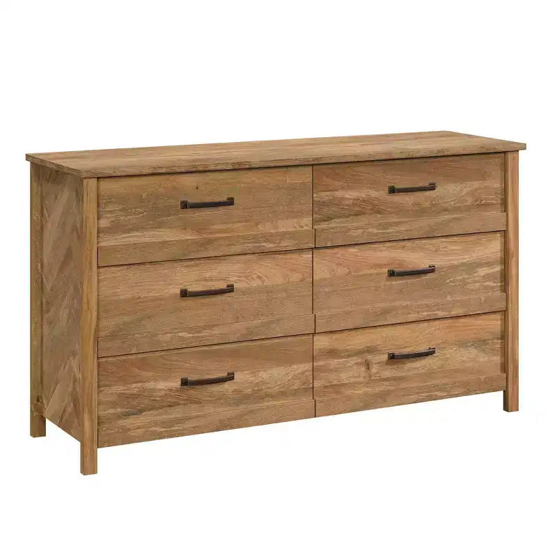 6-Drawer Dresser – Sindoori Mango Finish, Smooth Metal Runners