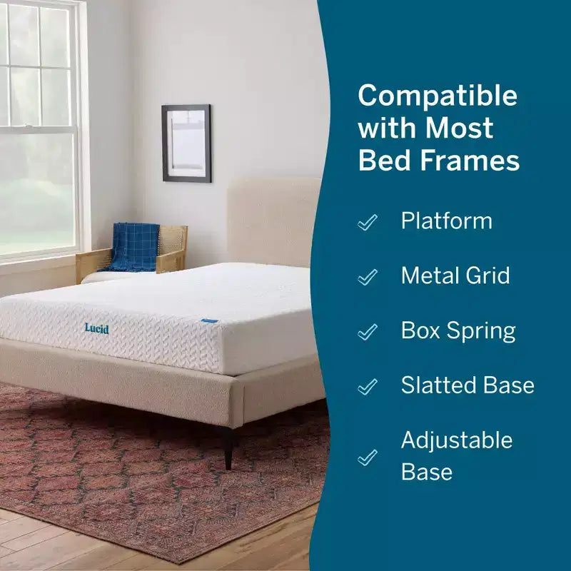 Firm 10'' Gel Memory Foam Mattress – Cooling Comfort for Better Sleep