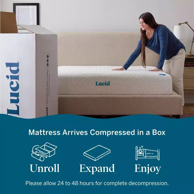 Firm 10'' Gel Memory Foam Mattress – Cooling Comfort for Better Sleep