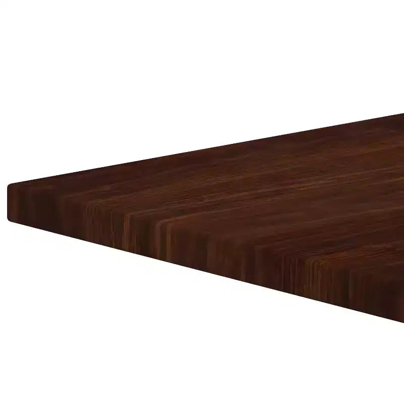 Dessus de table carré en résine très brillante de 36 po avec rebord tombant de 2 po d'épaisseur