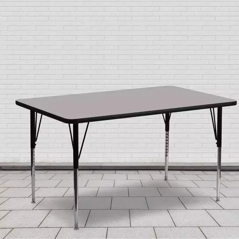 Table d'activités rectangulaire en stratifié HP 60''L x 24''W – Pieds réglables en hauteur