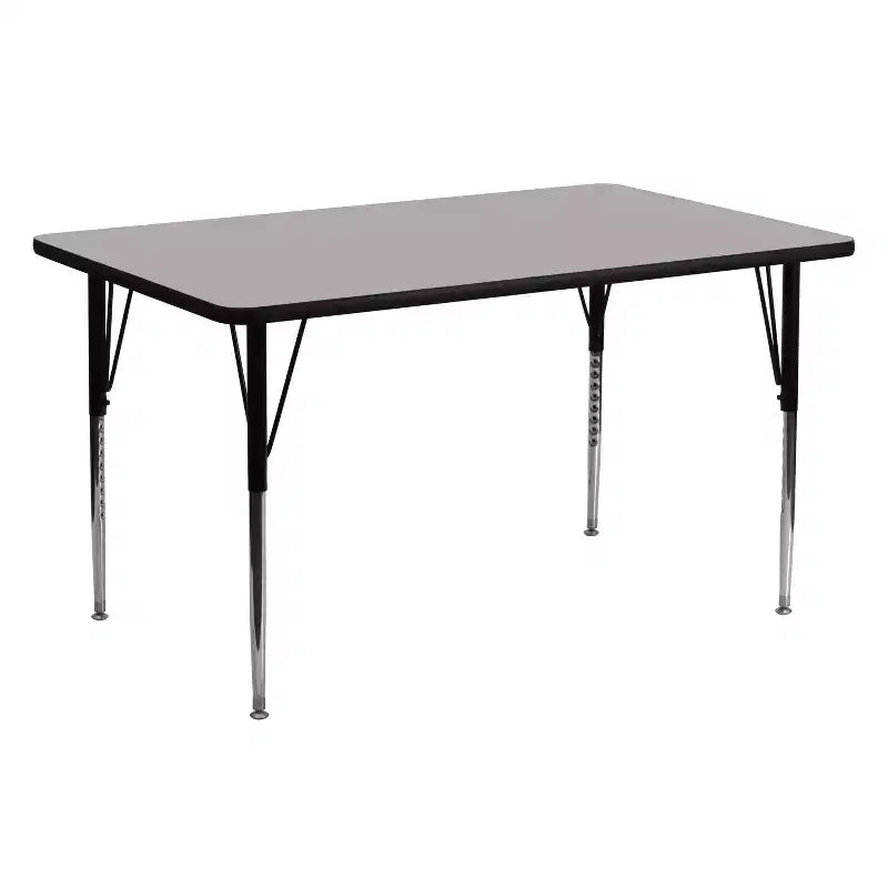 Flash Furniture 24''W x 60''L Rectangular HP Laminate Activity Table - Standard Height Adjustable Legs