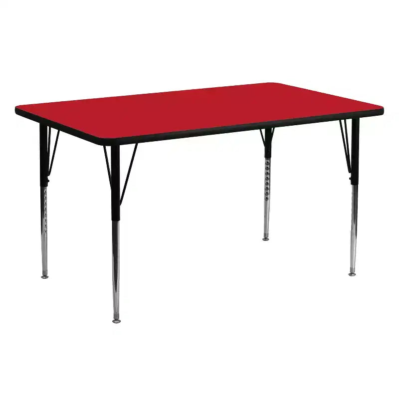Table d'activités rectangulaire en stratifié HP 60''L x 24''W – Pieds réglables en hauteur