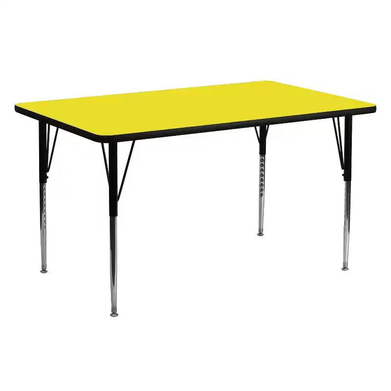Table d'activités rectangulaire en stratifié HP 60''L x 24''W – Pieds réglables en hauteur