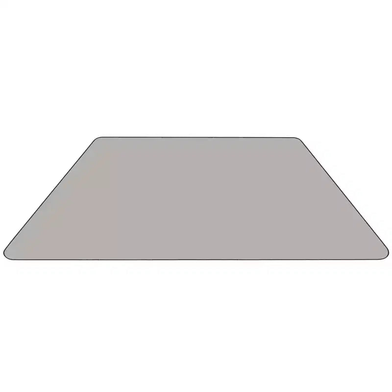 Table d'activités trapézoïdale en stratifié HP, 22,5 po l. x 45 po L – Pieds courts réglables en hauteur