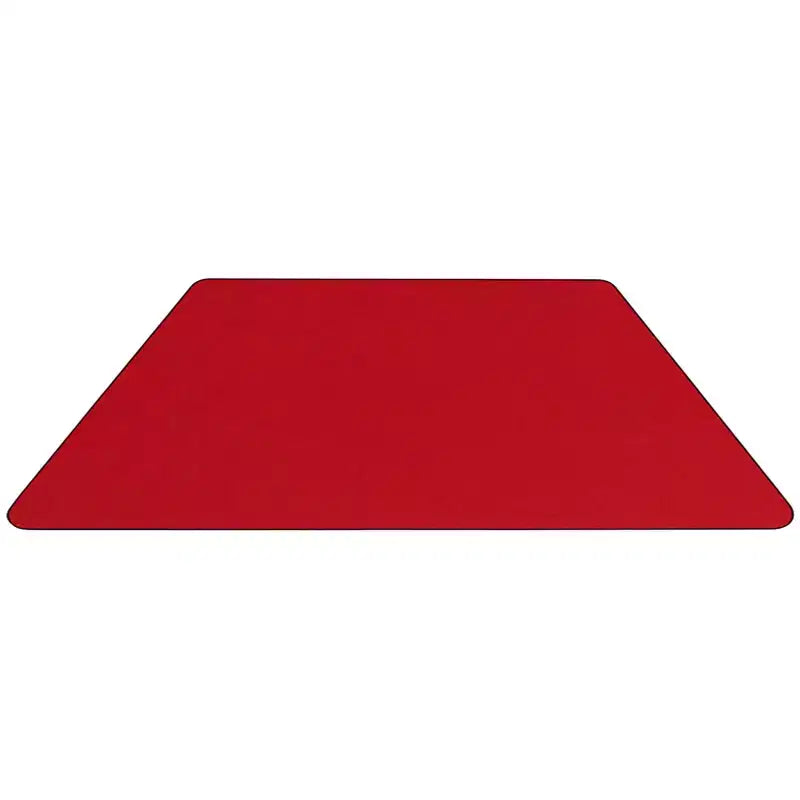 Table d'activités trapézoïdale en stratifié HP, 22,5 po l. x 45 po L – Pieds courts réglables en hauteur