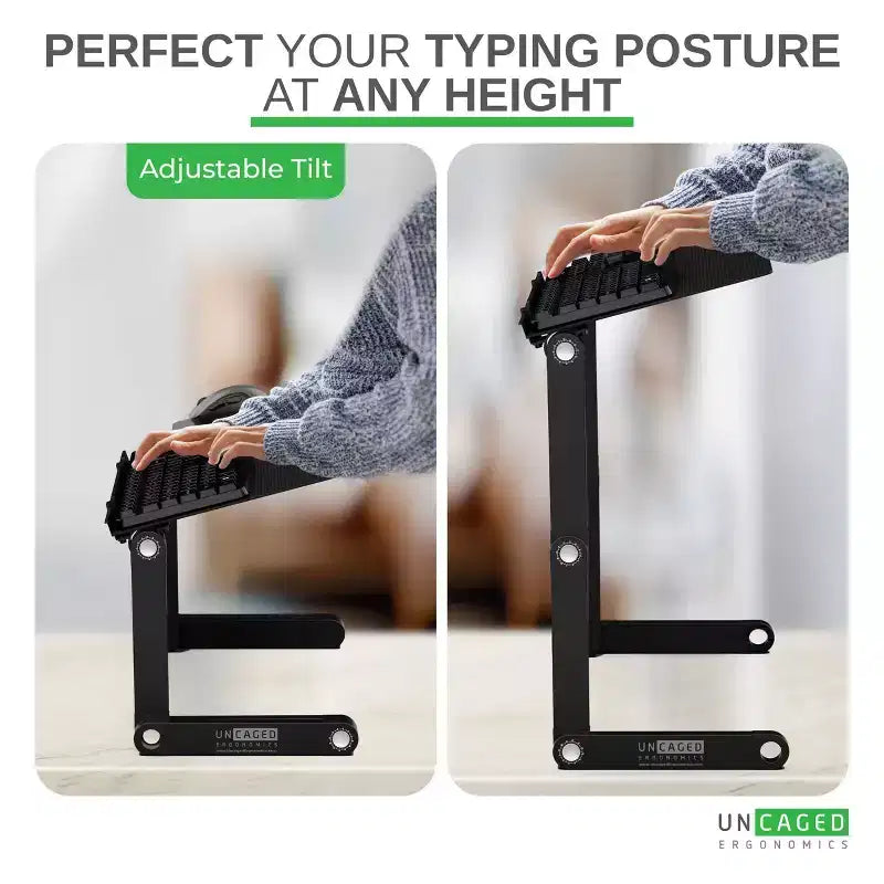 Support de clavier ergonomique réglable en hauteur et en inclinaison – Plateau de clavier sous le bureau