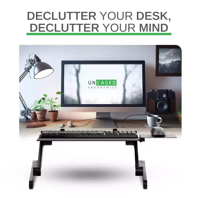 Support de clavier ergonomique réglable en hauteur et en inclinaison – Plateau de clavier sous le bureau