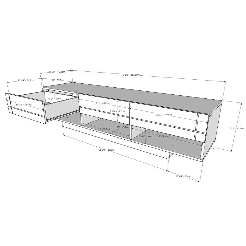 Stereo TV Stand for TVs up to 80"
