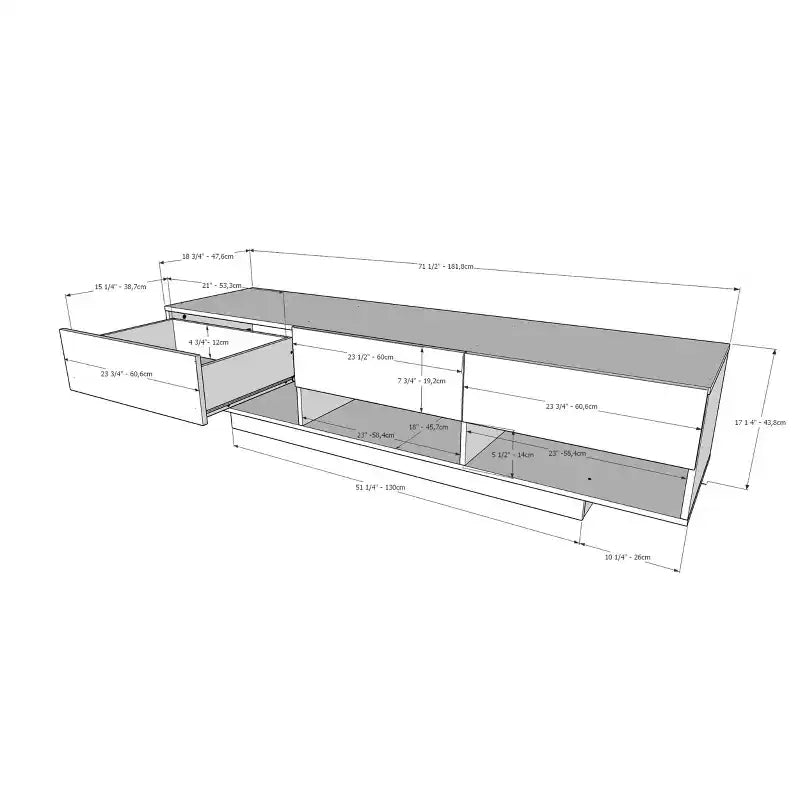 Stereo TV Stand for TVs up to 80"